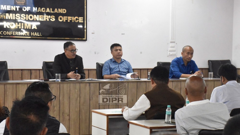 MLA S Supongmeren addressing the DISHA meeting of Kohima district on August 25. (DIPR Photo)
